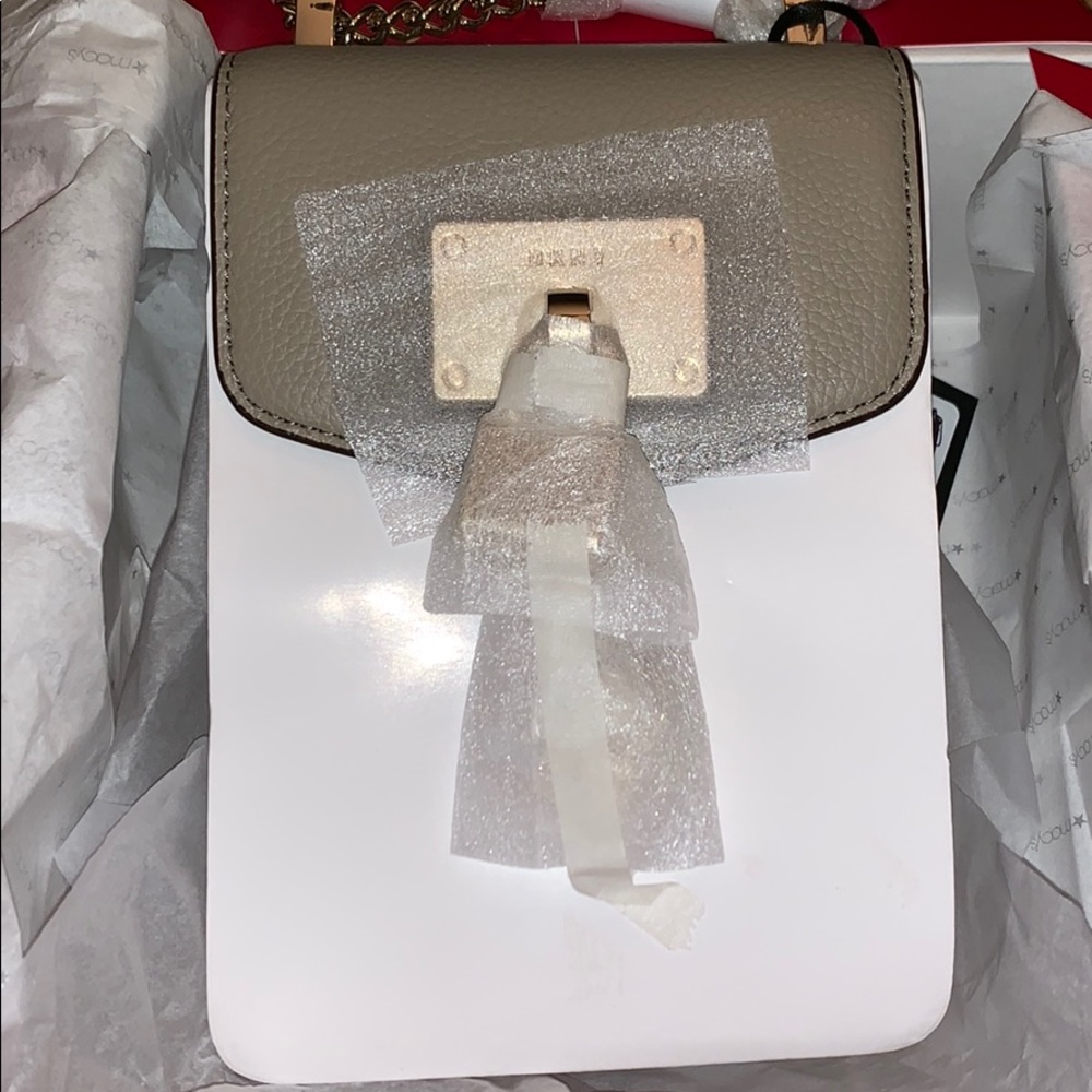 DKNY Elissa Pebble Leather Charm Chain Crossbody - Picture 4 of 6